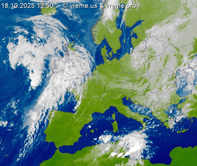 Oblačnost Evropa